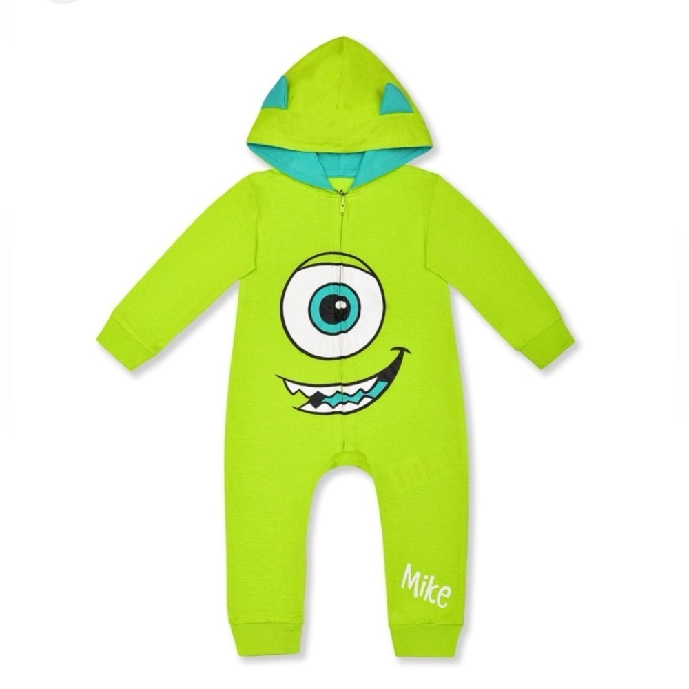 Disney Monsters Inc Mike Wazowski Kids One Piece Costume